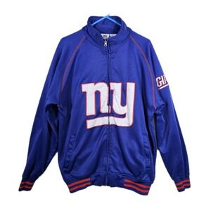 NFL Team Apparel New York Giants Full  Zip  Sweatshirt Sweater Men's LT